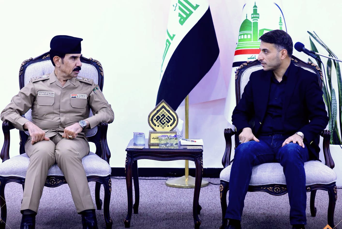 محافظ النجف يستقبل وكيل وزير الداخلية للشؤون الشرطية لبحث خطة الزيارة الأربعينية..
