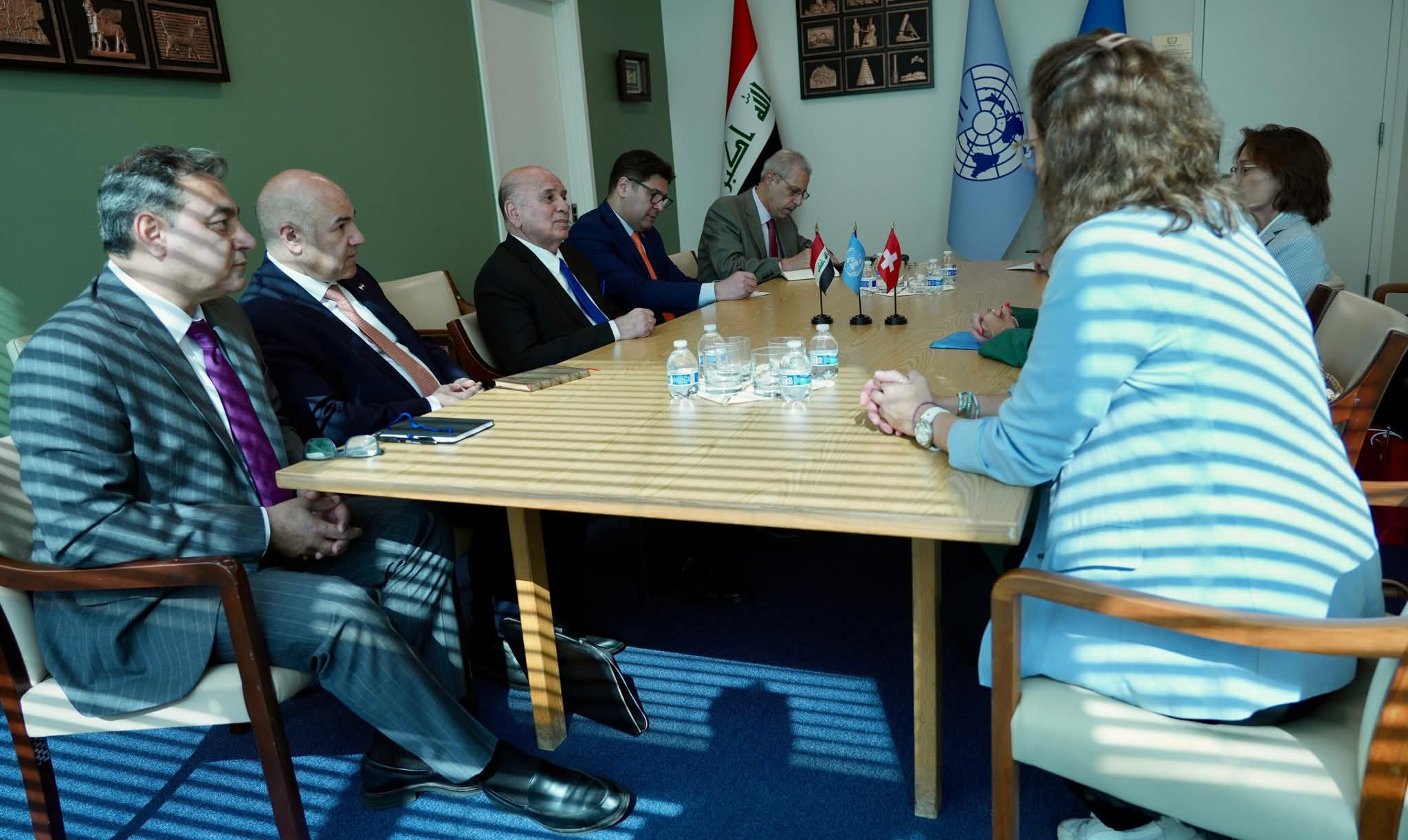 وزير الخارجية العراقي  يلتقي وزيرة الدولة السويسرية في نيويورك لبحث العلاقات الثنائية ودعم الاستقرار في المنطقة