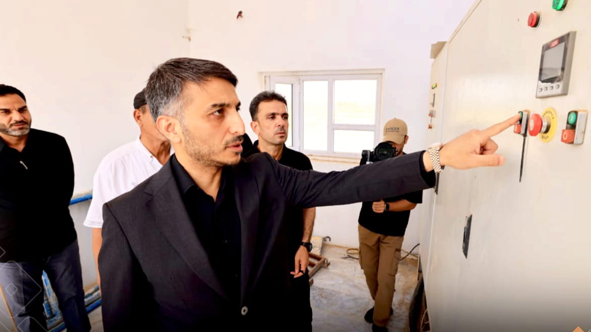 گناوي : يعلن البدء بتشغيل مشروع مجمع ماء يا حسين / 2 في ناحية الحيدرية لخدمة المواكب الحسينية