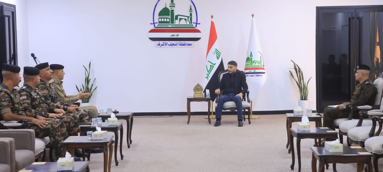 محافظ النجف يلتقي بعميد كلية الشرطة الثانية و يبحث معة  إمكانية فتح كلية مماثلة  بالمحافظة