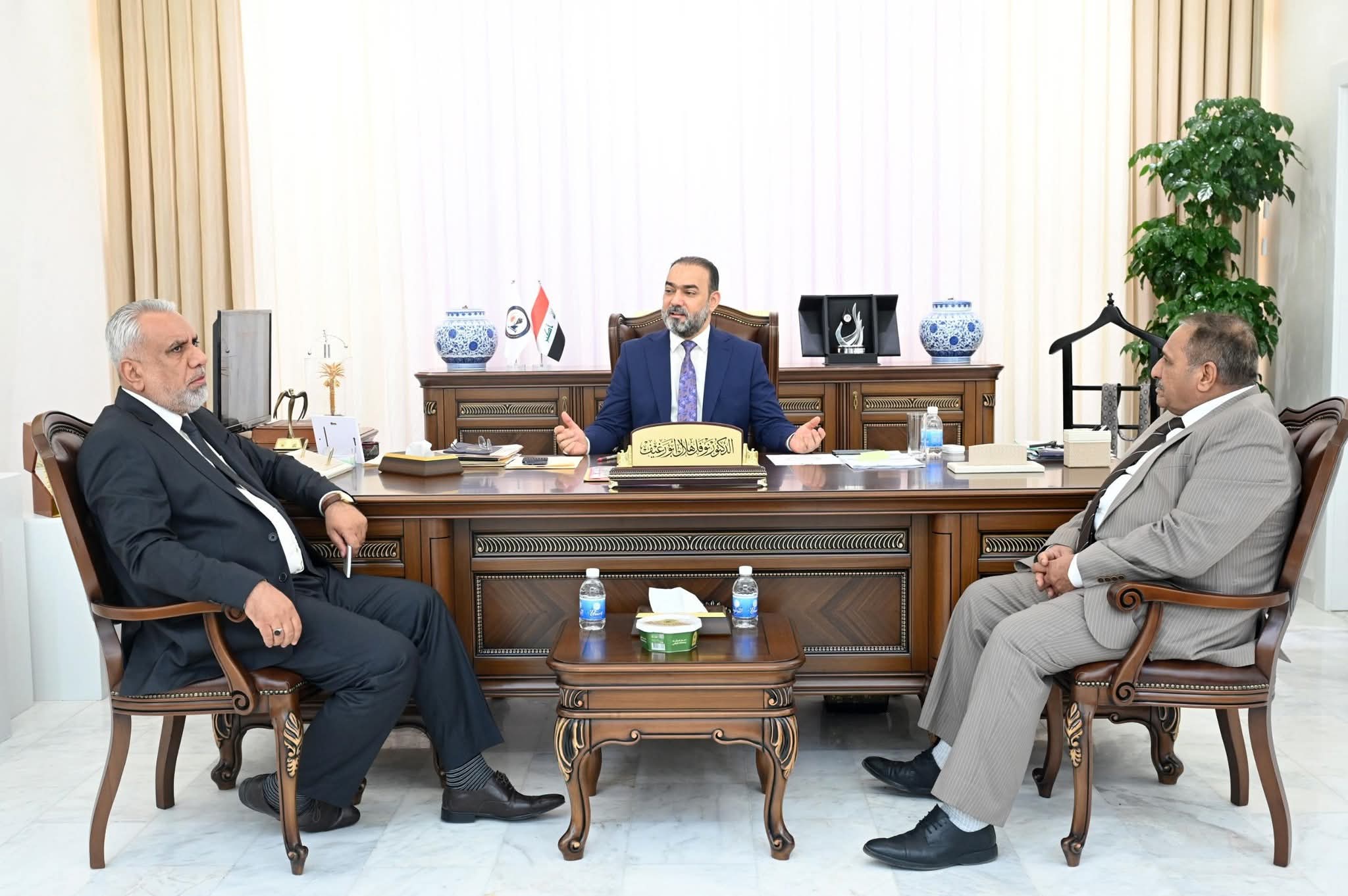 The Chairman of the Media and Communications Authority receives the delegation of the Iraq Center for Strategic Affairs and discusses cooperation in the fields of media analysis and future regulations