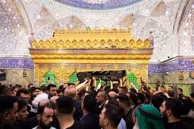 تشيع جثمان عقيلة المرجع الديني الأعلى السيد السيستاني في كربلاء و ثم في النجف..