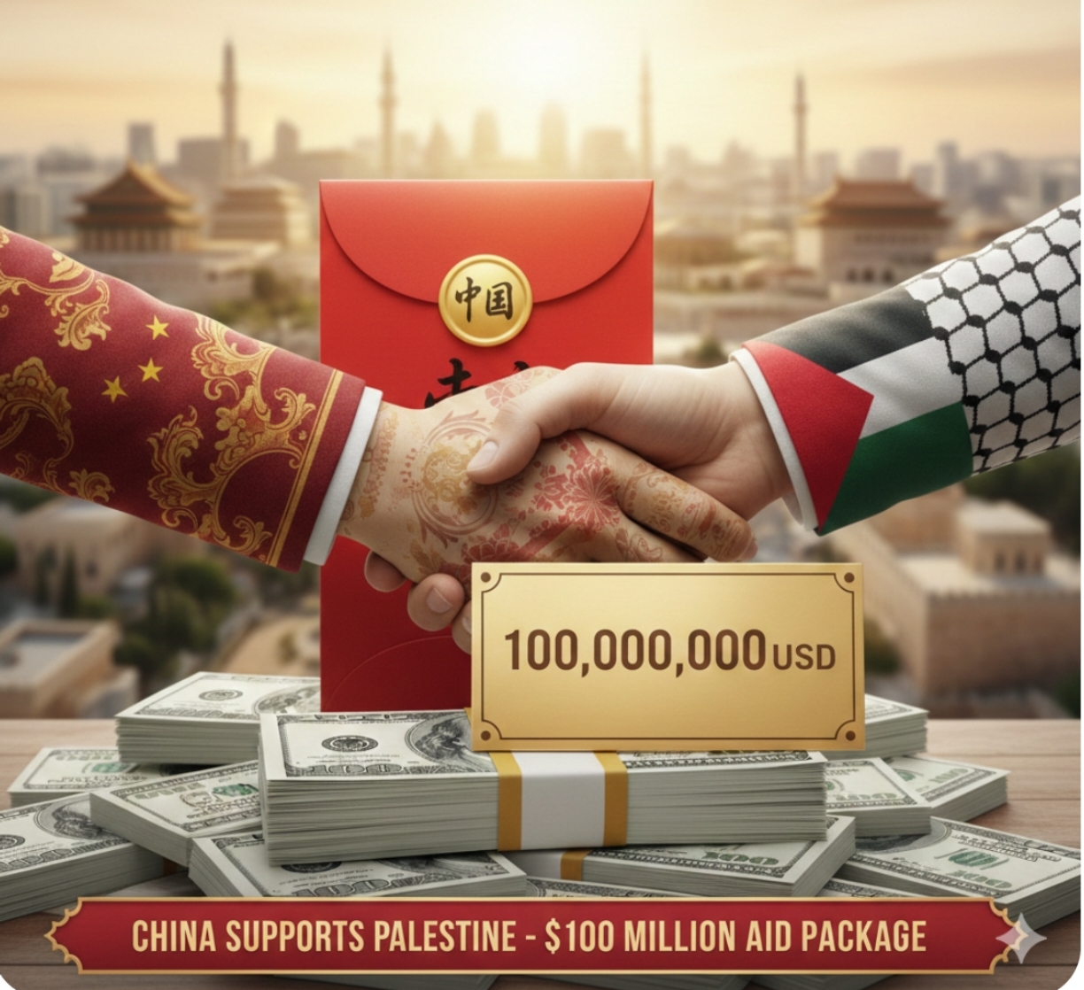 الفلسطينيون يشيدون بالدعم الصيني ويثمنون عاليا الدعم المالي لتخفيف الأزمة الإنسانية في غزة