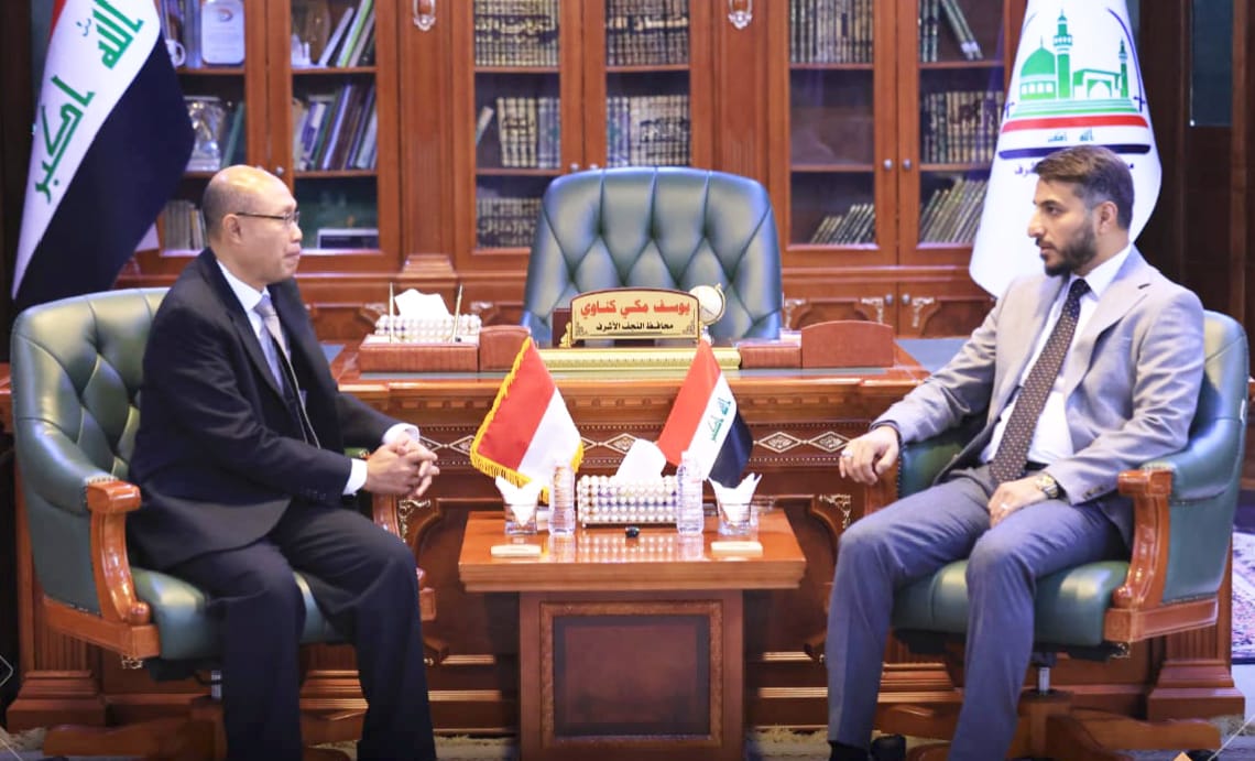 گناوي يستقبل السفير الإندونيسي و يؤكد أهمية فتح خط جوي مباشر مع مطار النجف  و تعزيز التعاون المشترك