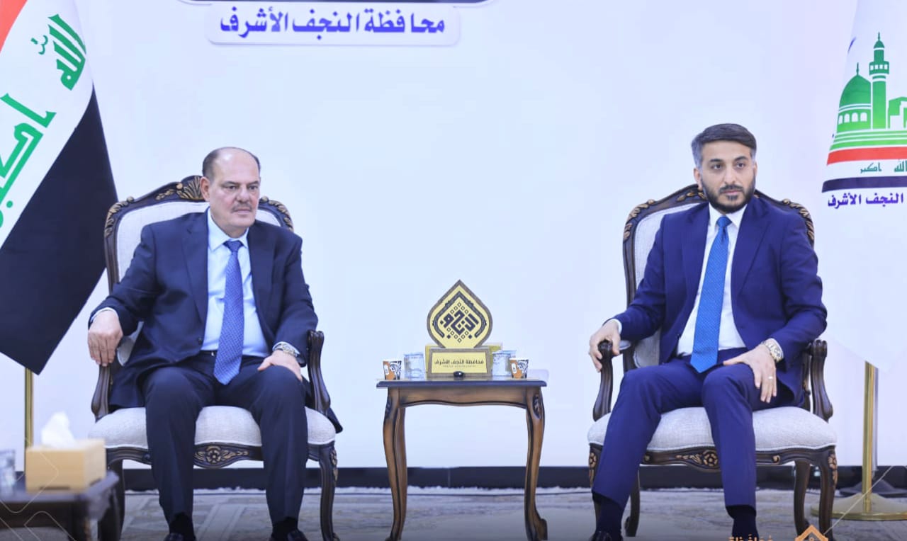 محافظ النجف يستقبل نقيب الصحفيين العراقيين و الوفد المرافق له