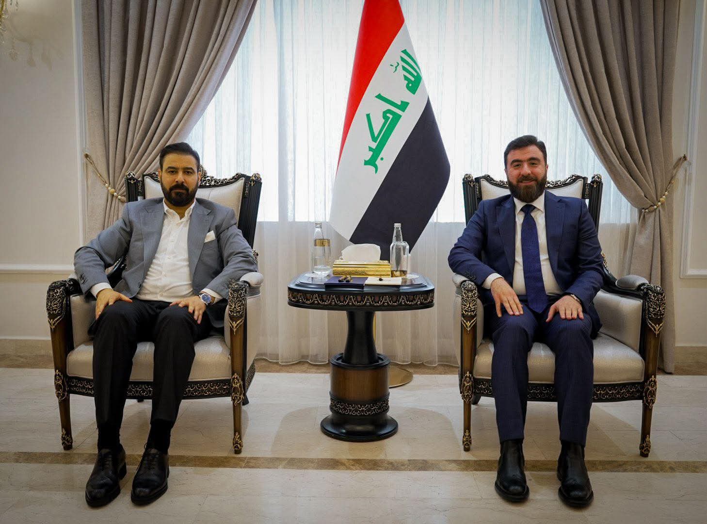 رئيس الوزراء المكلف السيد علي فالح الزيدي يلتقي رئيس حركة بابليون، والأمين العام لحزب الجماهير الوطنية