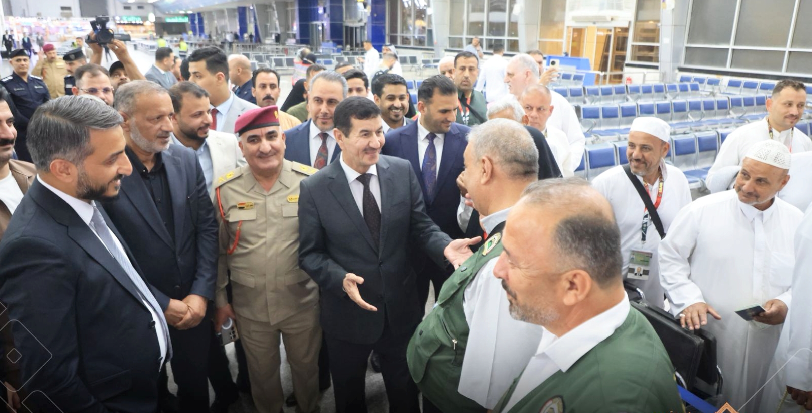 مغادرة الوجبه الأولى من الحجاج للديار المقدسة عبر مطار النجف الدولي