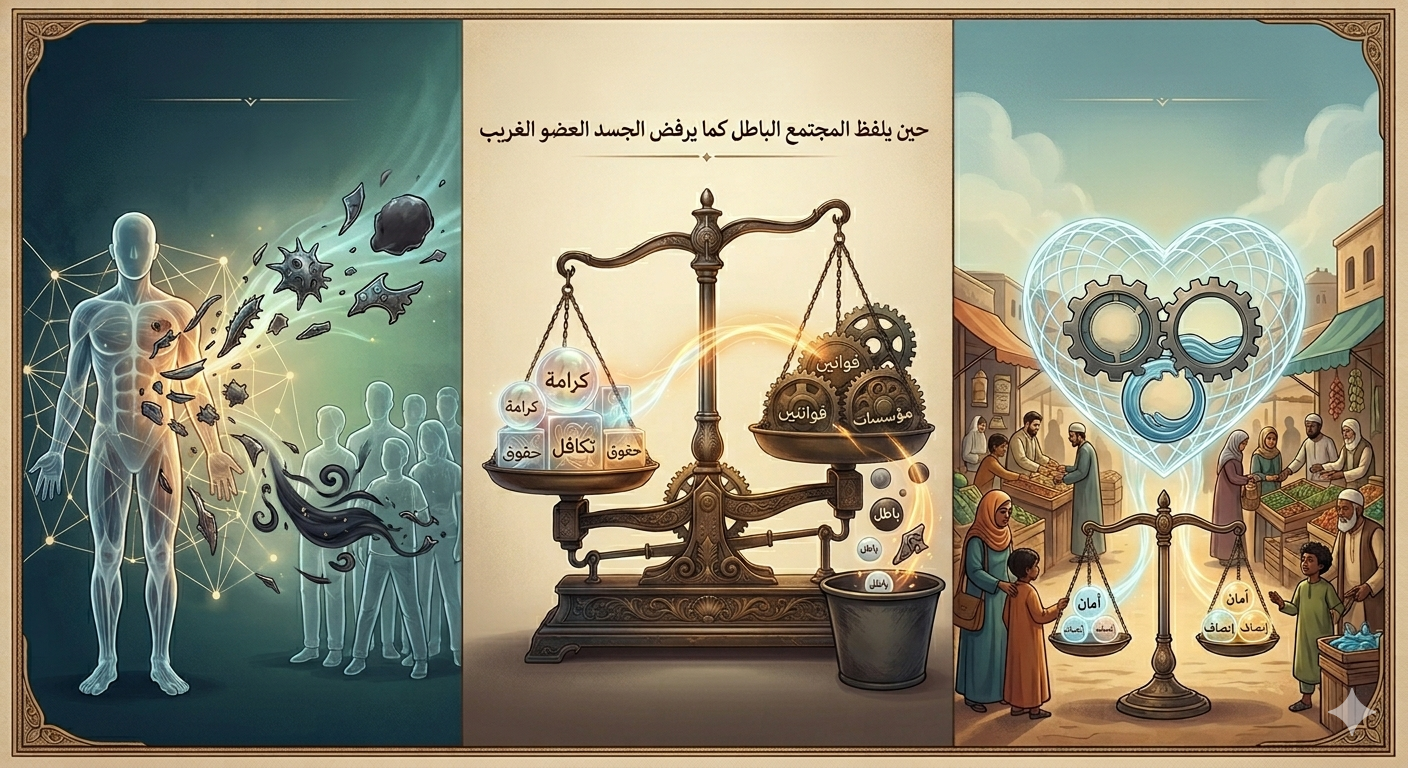 سنن التوافق والرفض... حين يلفظ المجتمع الباطل كما يرفض الجسد العضو الغريب... بقلم د. هبة بدر