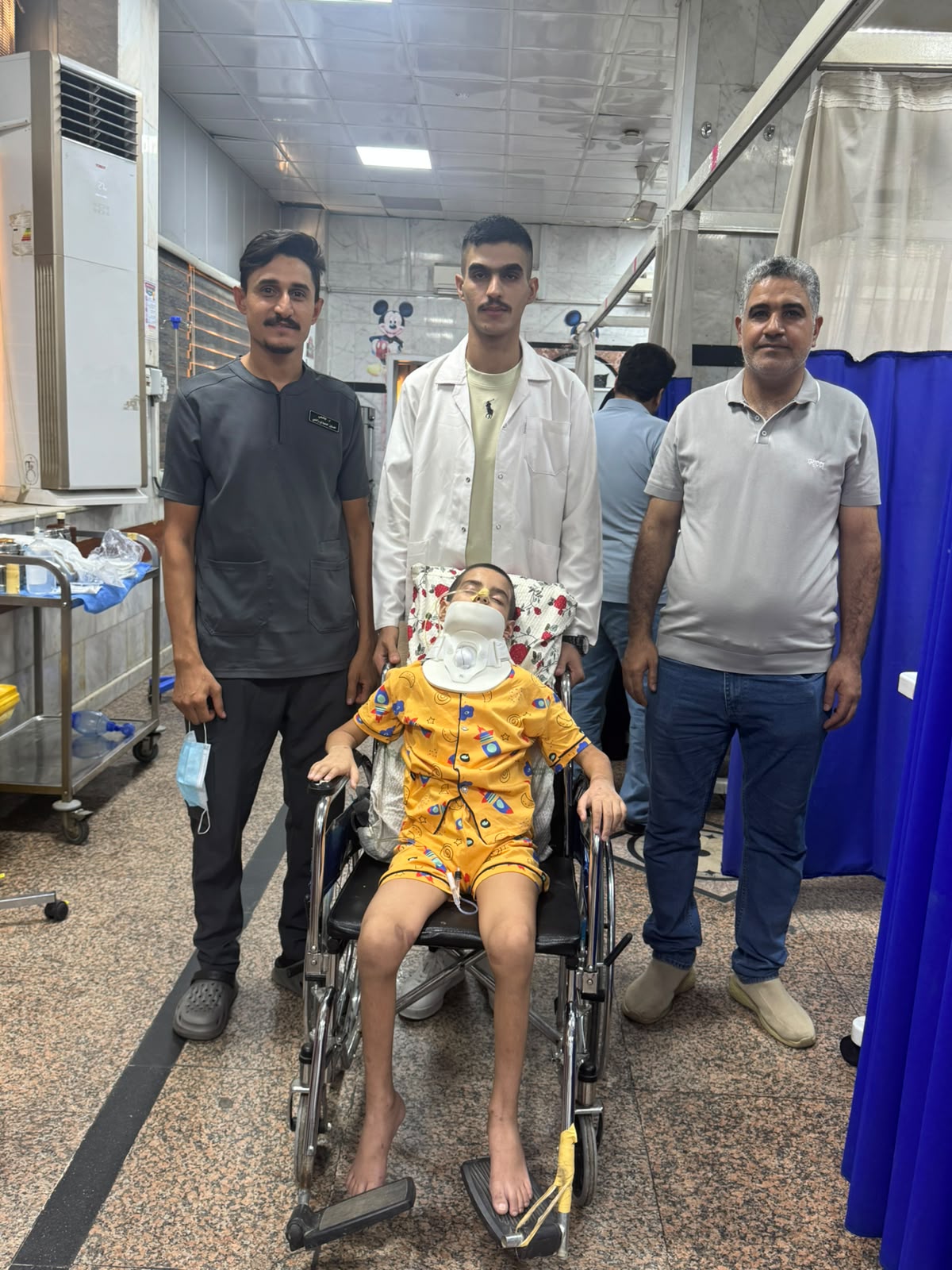 ميسان : طفل بعمر10سنوات يغادر المشفى بعد شفاءه من نزف بالدماغ