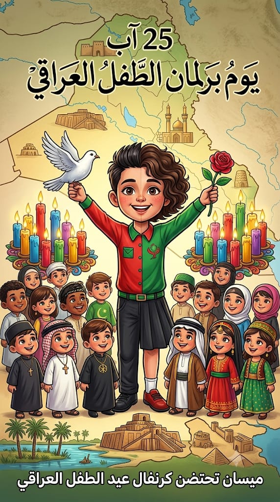 ميسان : 25 آب ذكرى تأسيس برلمان الطفل العراقي